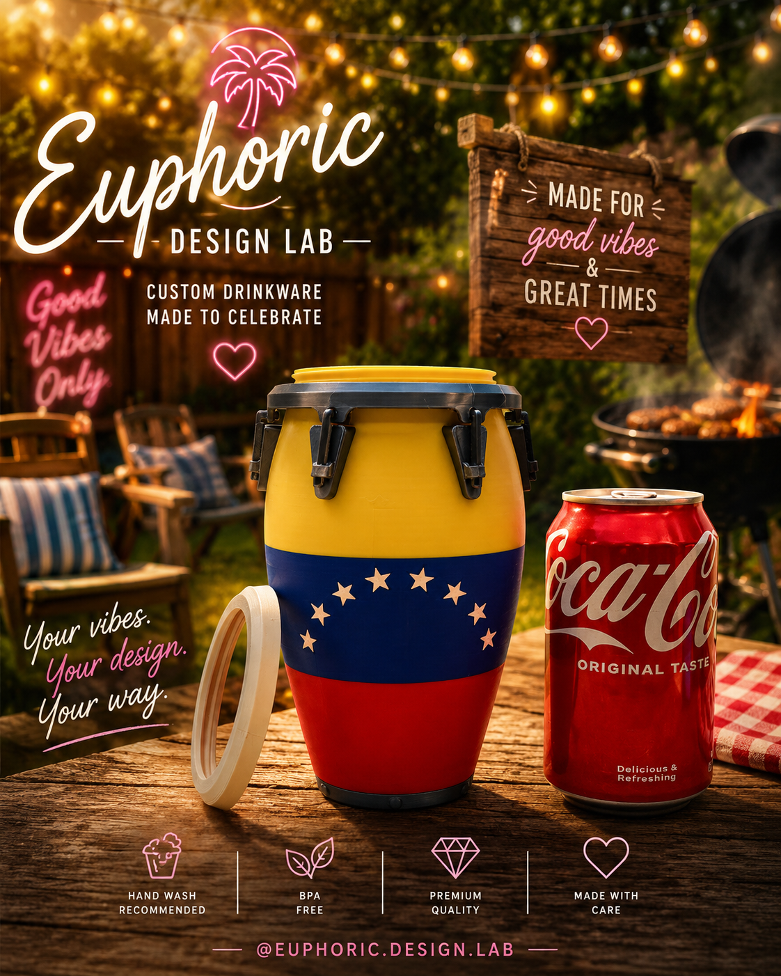 Venezuela -Inspired 12oz Can Holder 🇻🇪