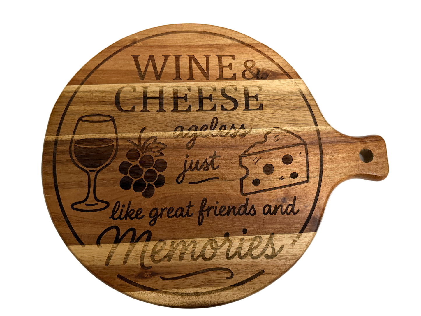 Laser engraved cheese board