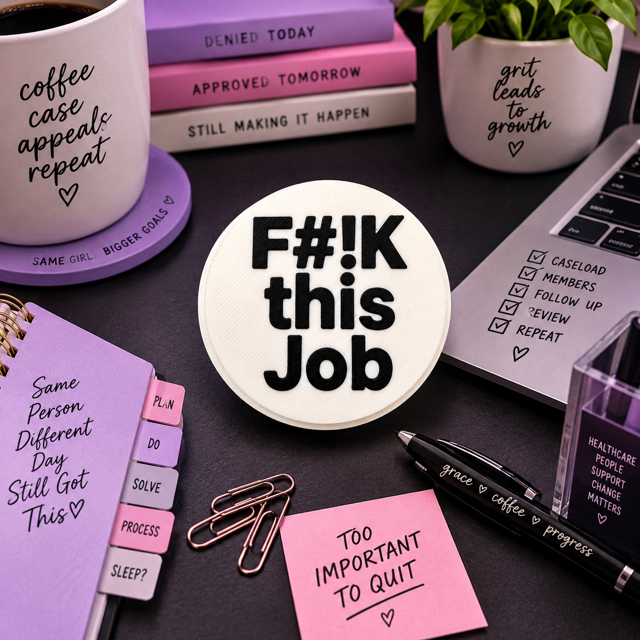 F#!K This Job Clicker — 3D Printed Stress Relief Fidget