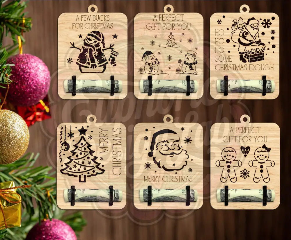 Christmas Gift Money Holder ornament Laser personalized