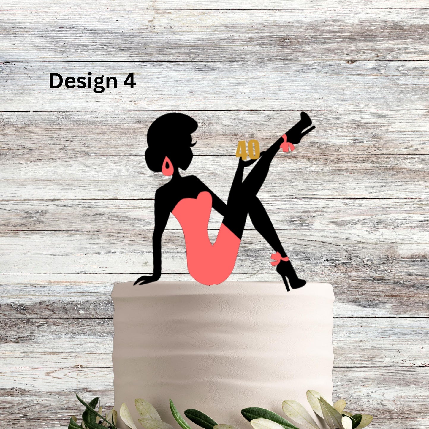 Custom Wooden Cake Topper, Diva, Sitting Girl, unique Cake topper, Elegant Topper, Birthday, Divorce