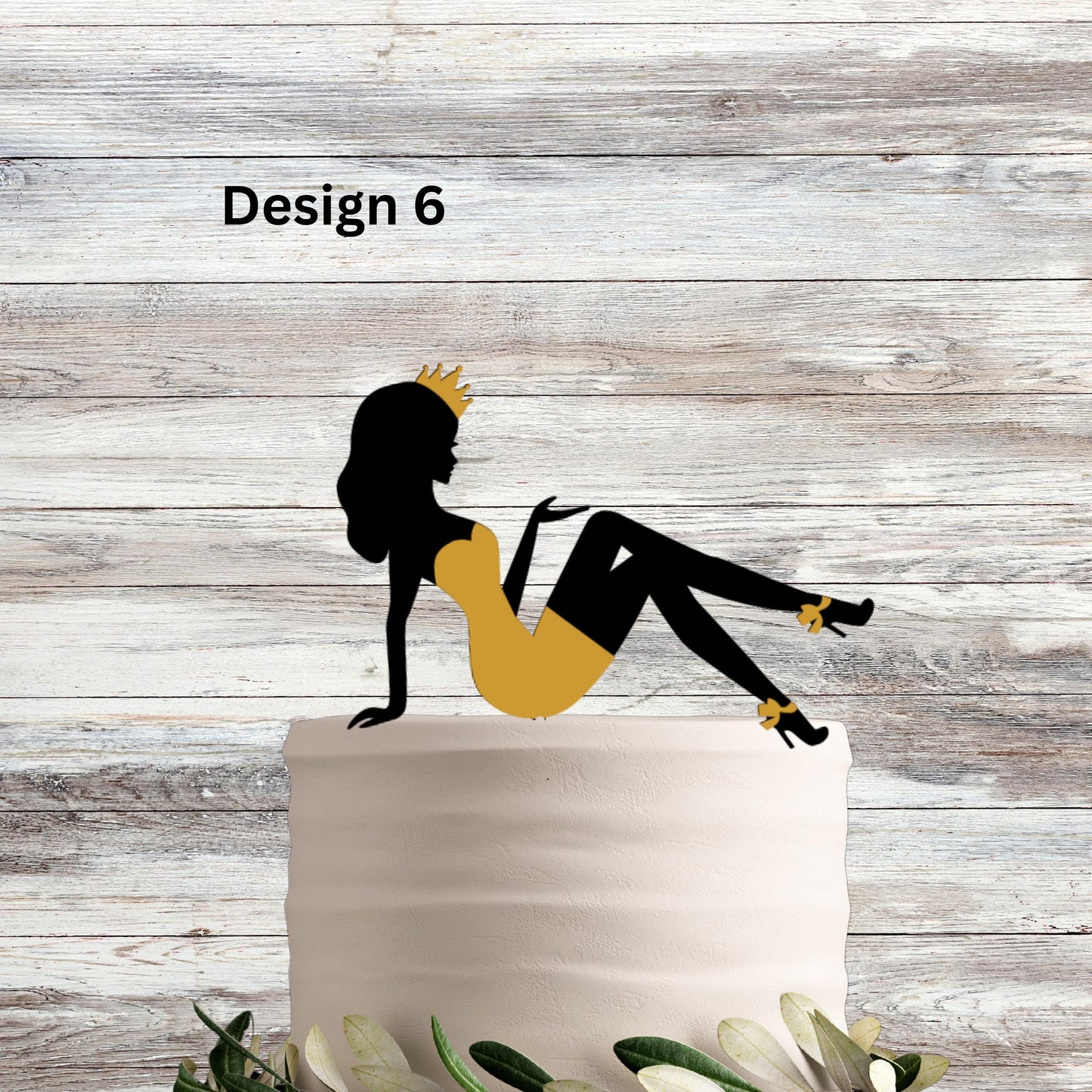 Custom Wooden Cake Topper, Diva, Sitting Girl, unique Cake topper, Elegant Topper, Birthday, Divorce
