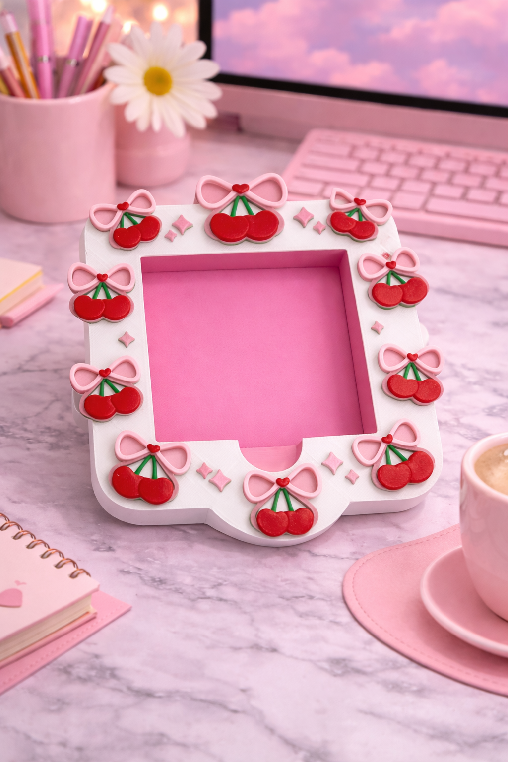 Cherry Post-it holder