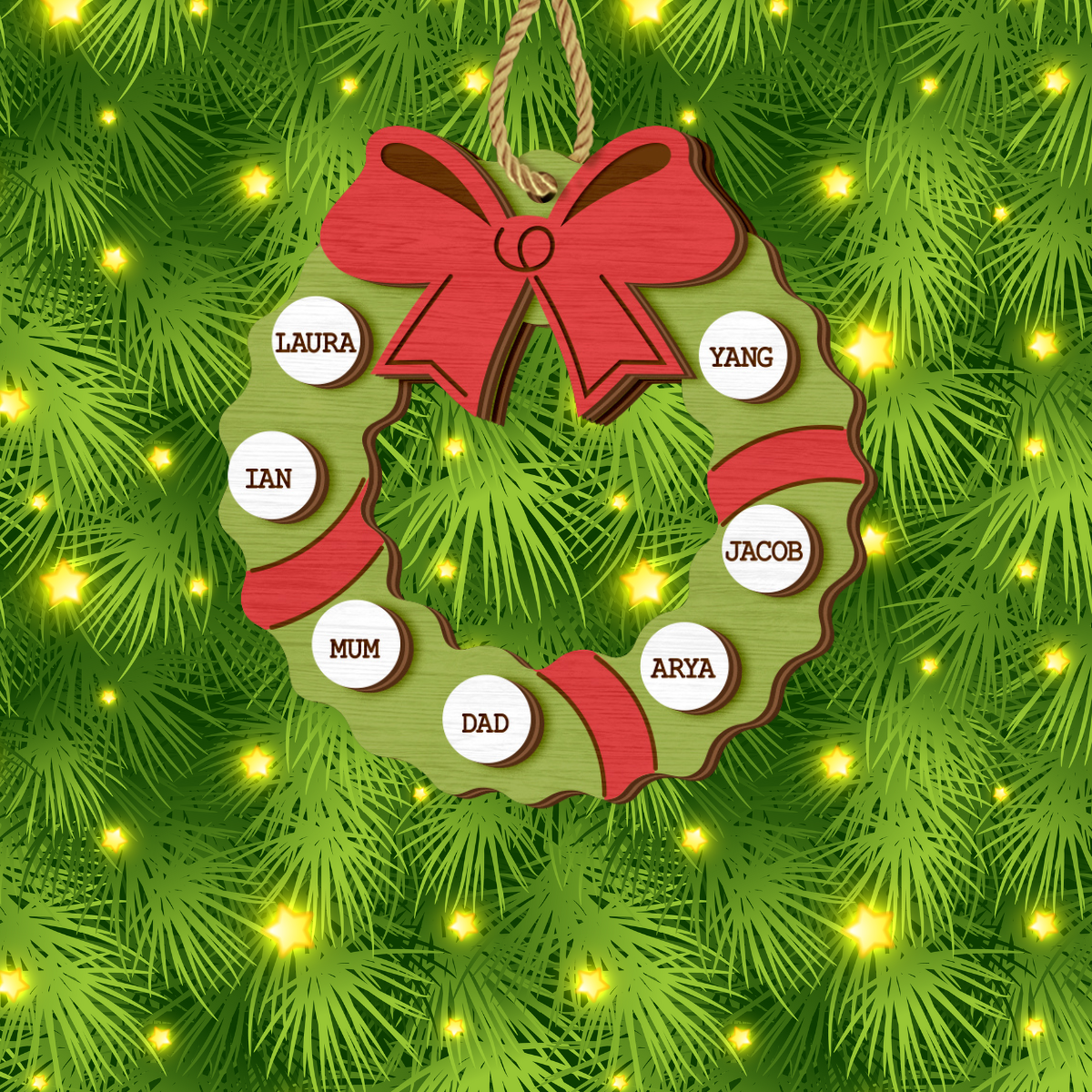 Family Wreath Ornament