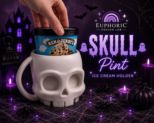 👻🖤 Skull Ice Cream Pint Holder
