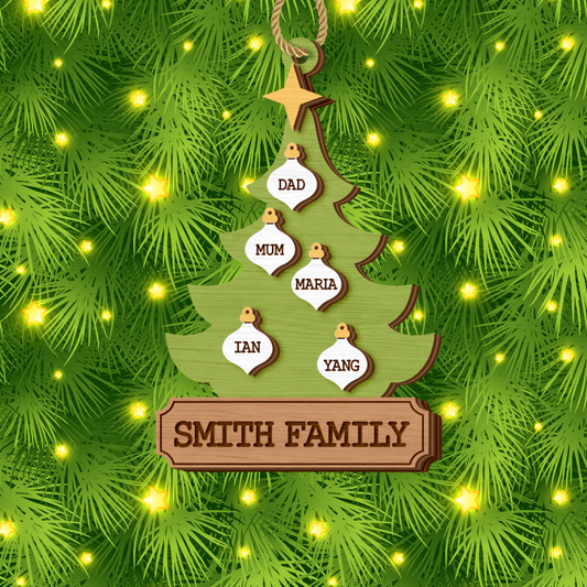 Family Christmas Tree Ornament