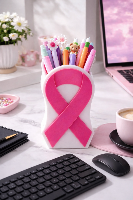 Breast cancer Awareness Bow Pen Holder