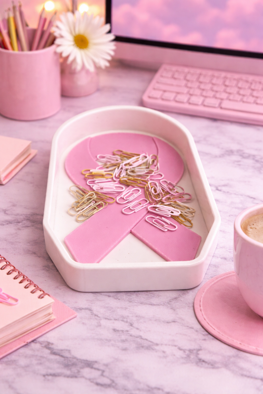 Breast Cancer awareness Bow Dish