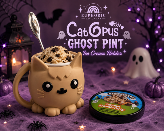 👻🖤 Cat Ice Cream Pint Holder