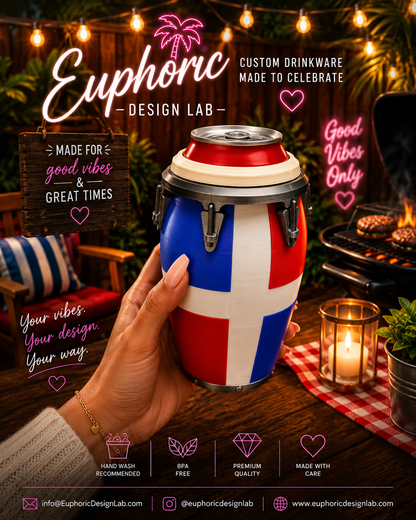 Dominican Republic-Inspired 12oz Can Holder 🇩🇴