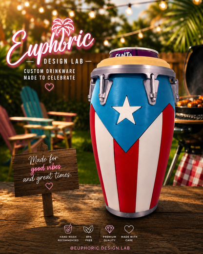 Puerto Rico-Inspired 12oz Can Holder 🇵🇷
