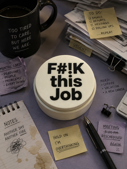 F#!K This Job Clicker — 3D Printed Stress Relief Fidget
