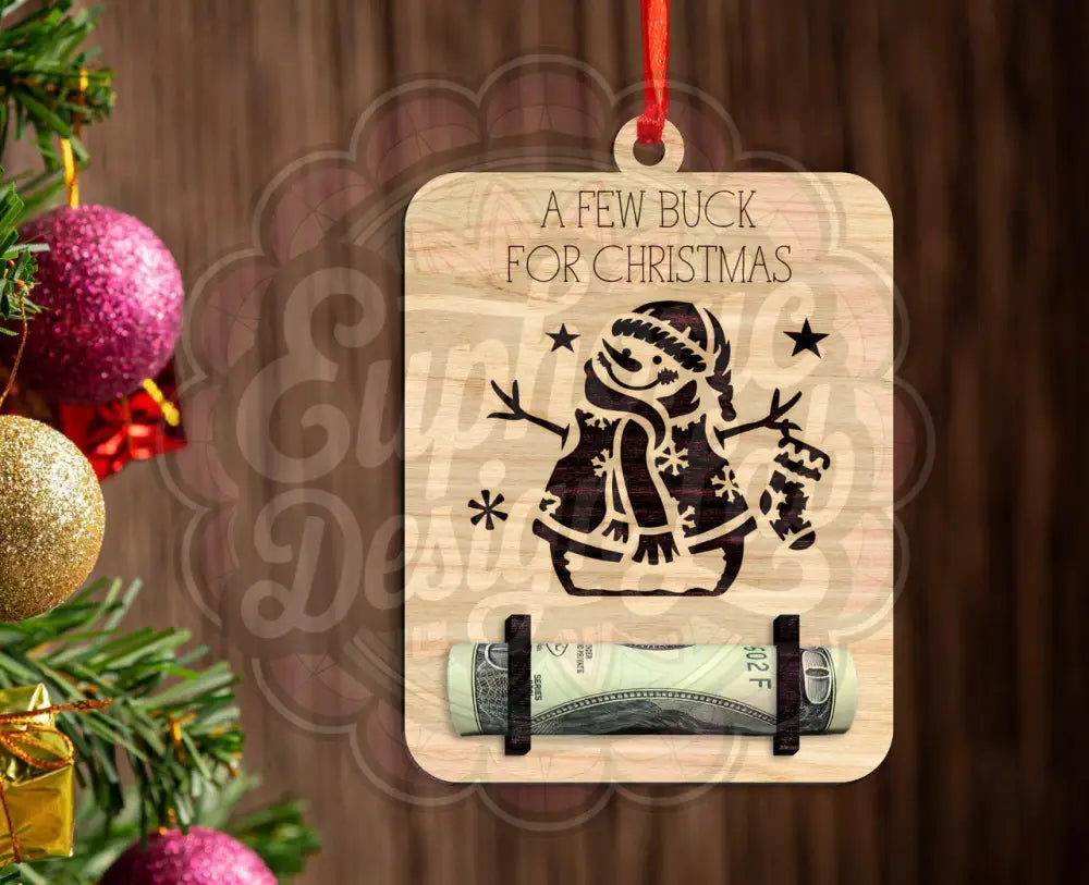 Christmas Gift Money Holder ornament Laser personalized