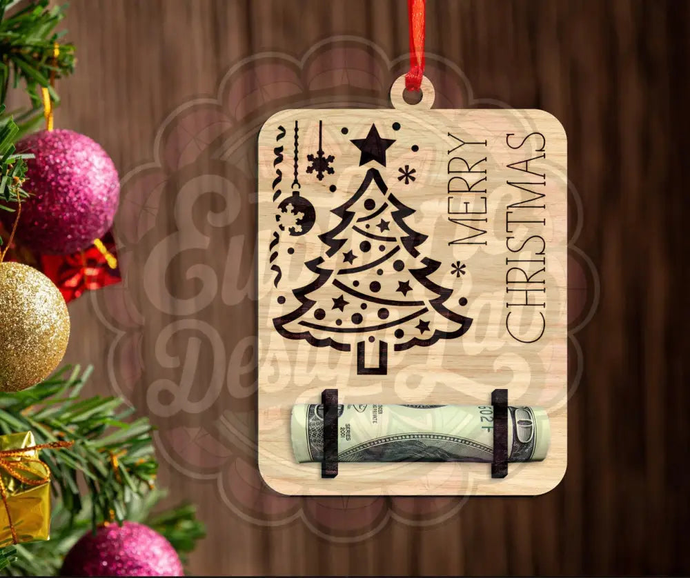 Christmas Gift Money Holder ornament Laser personalized