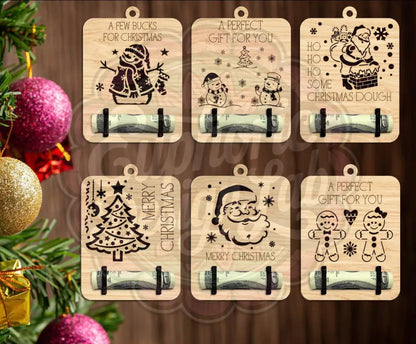 Christmas Gift Money Holder ornament Laser personalized