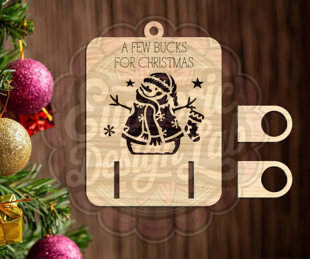 Christmas Gift Money Holder ornament Laser personalized