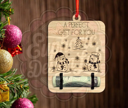 Christmas Gift Money Holder ornament Laser personalized