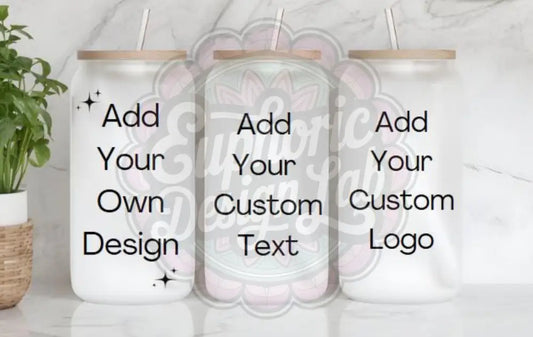 Custom 16oz Glass Can Design Tumbler