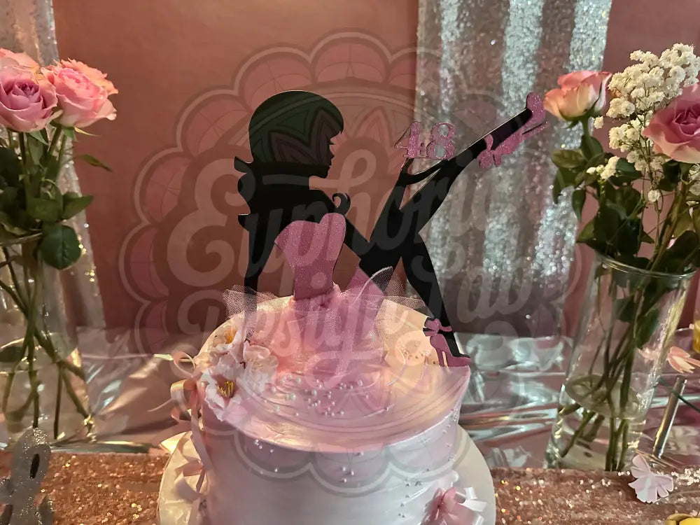 Custom Wooden Cake Topper Diva Sitting Girl unique Cake topper Elegant Topper Birthday Divorce Laser personalized