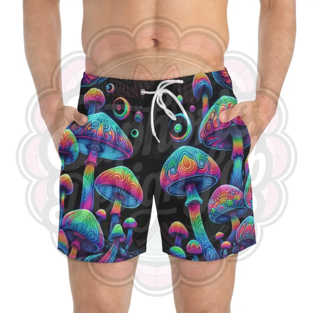 Euphoric neon Mushroom swintrunks All Over Prints
