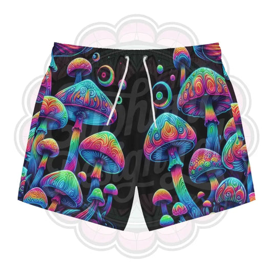 Euphoric neon Mushroom swintrunks XS / Seam thread color automatically matched to design All Over Prints