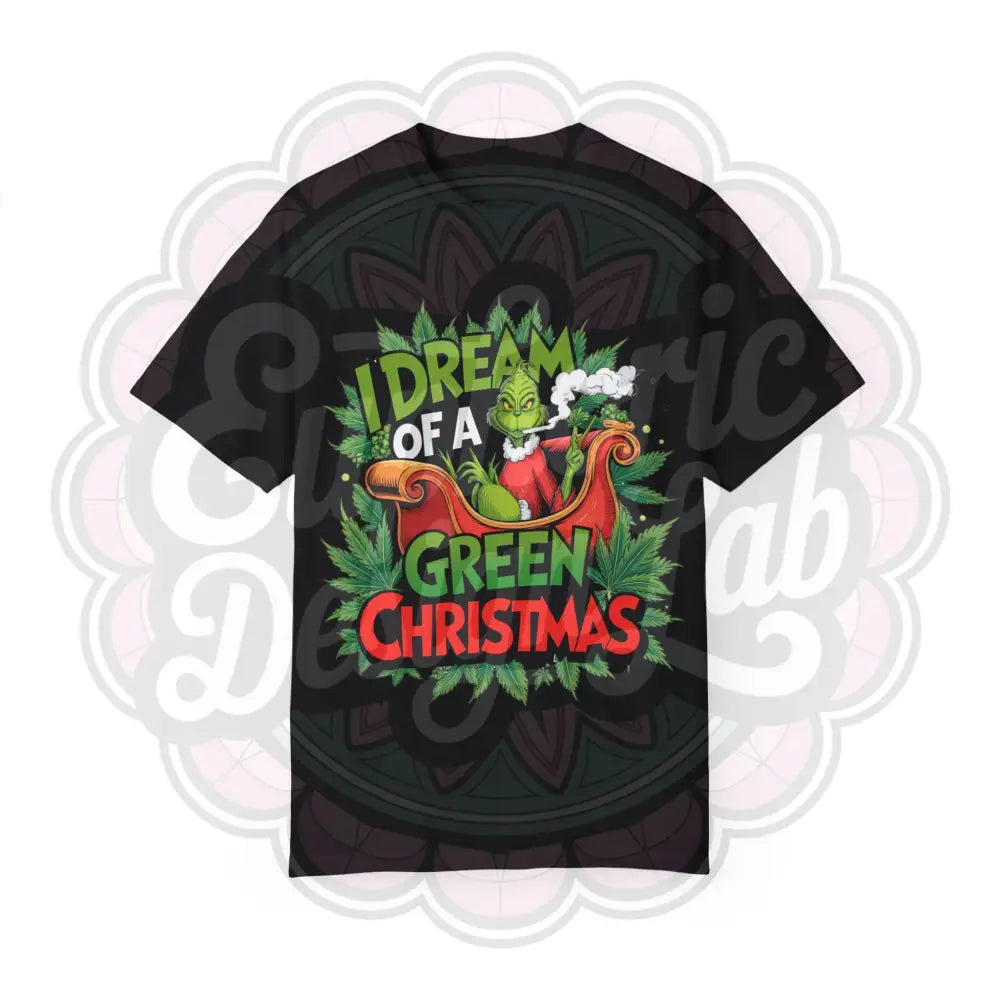 Green Christmas Adult Grinch Shirt Cannabis Lover Gift Festival Accessory, Black / S T-Shirt