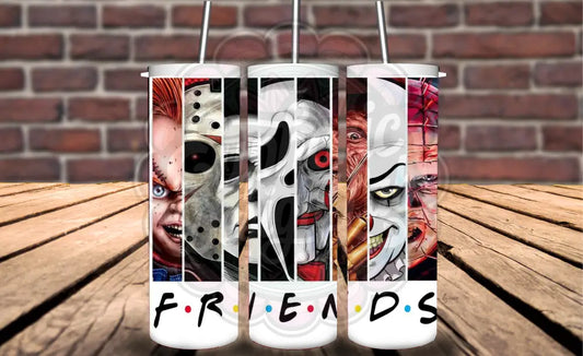 Horror F-R-I-E-N-D-S 20 oz tumbler Halloween Tumbler