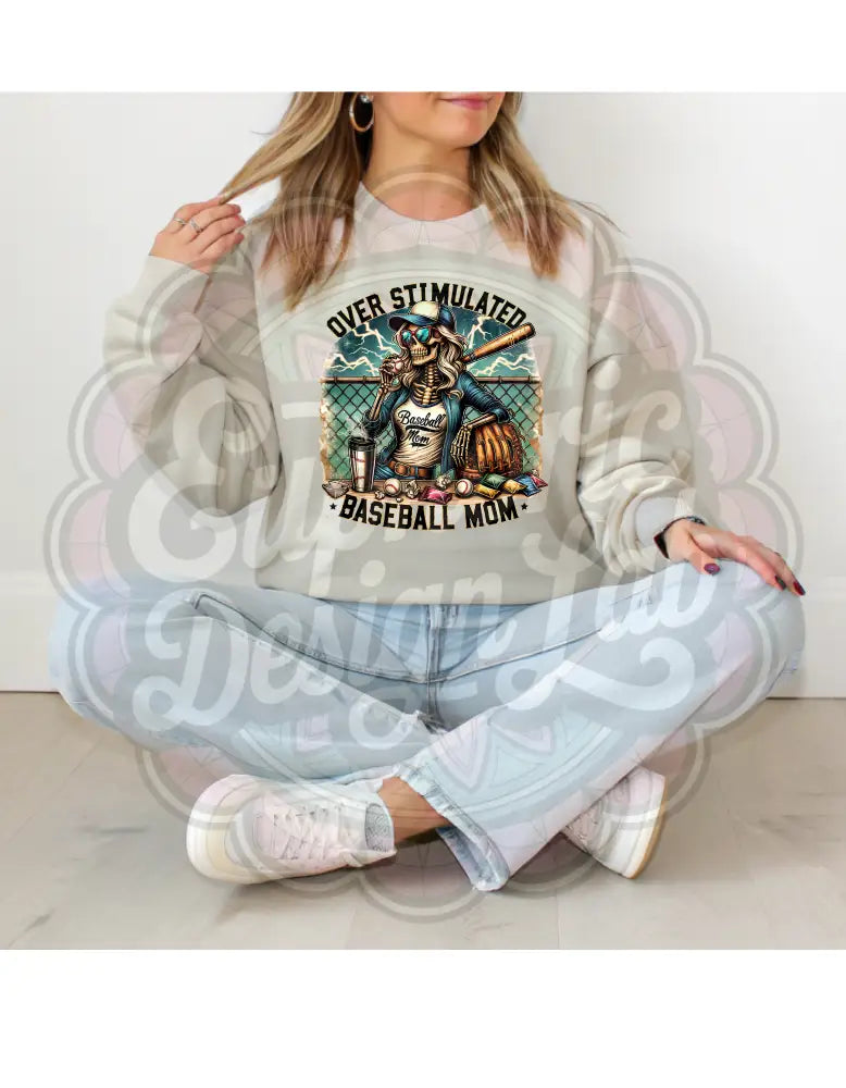 Overstimulated Baseball Mom T-Shirt