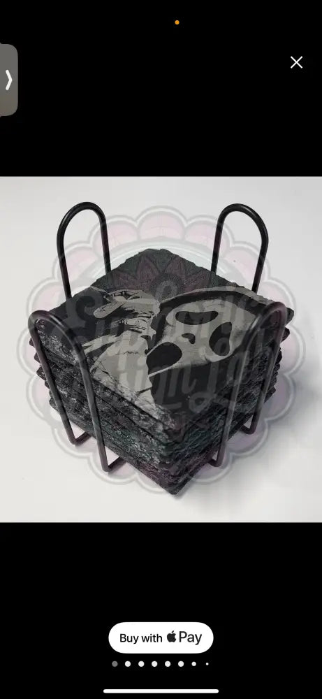Personalized Slate Coasters (Square Circle Star Heart) 12.99 / 15.99 / $17.99 Laser personalized