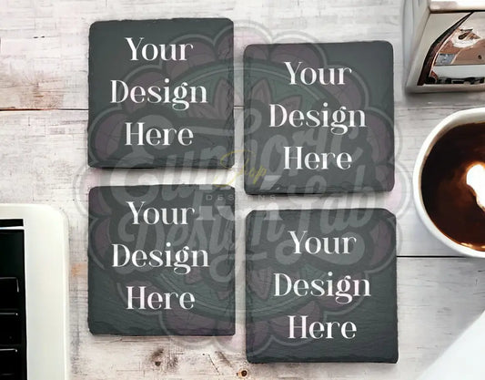 Personalized Slate Coasters (Square Circle Star Heart) 12.99 / 15.99 / $17.99 Laser personalized