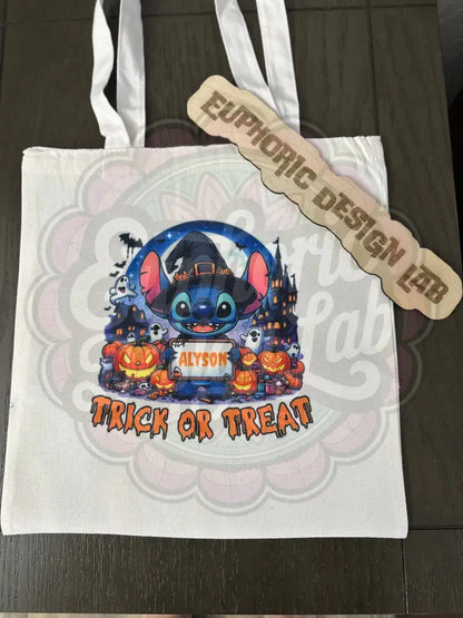 Personalized Trick or Treat Tote – Custom Halloween Bag Totes