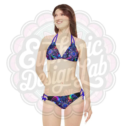 Psychedelic 2 Piece Bathing suit Set All Over Prints