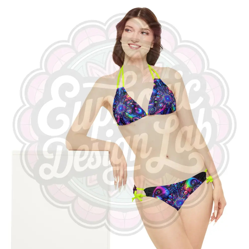 Psychedelic 2 Piece Bathing suit Set All Over Prints