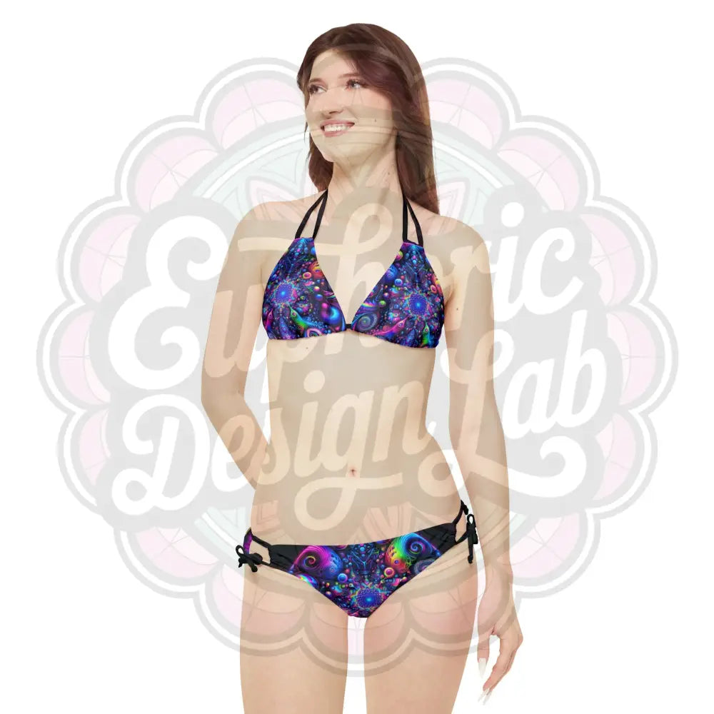Psychedelic 2 Piece Bathing suit Set All Over Prints
