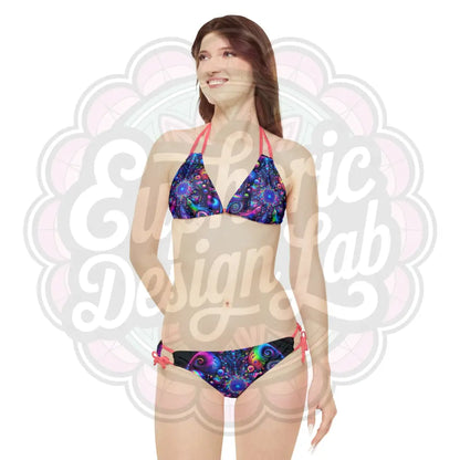 Psychedelic 2 Piece Bathing suit Set All Over Prints