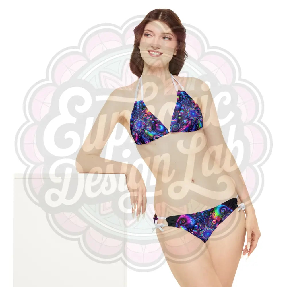 Psychedelic 2 Piece Bathing suit Set All Over Prints