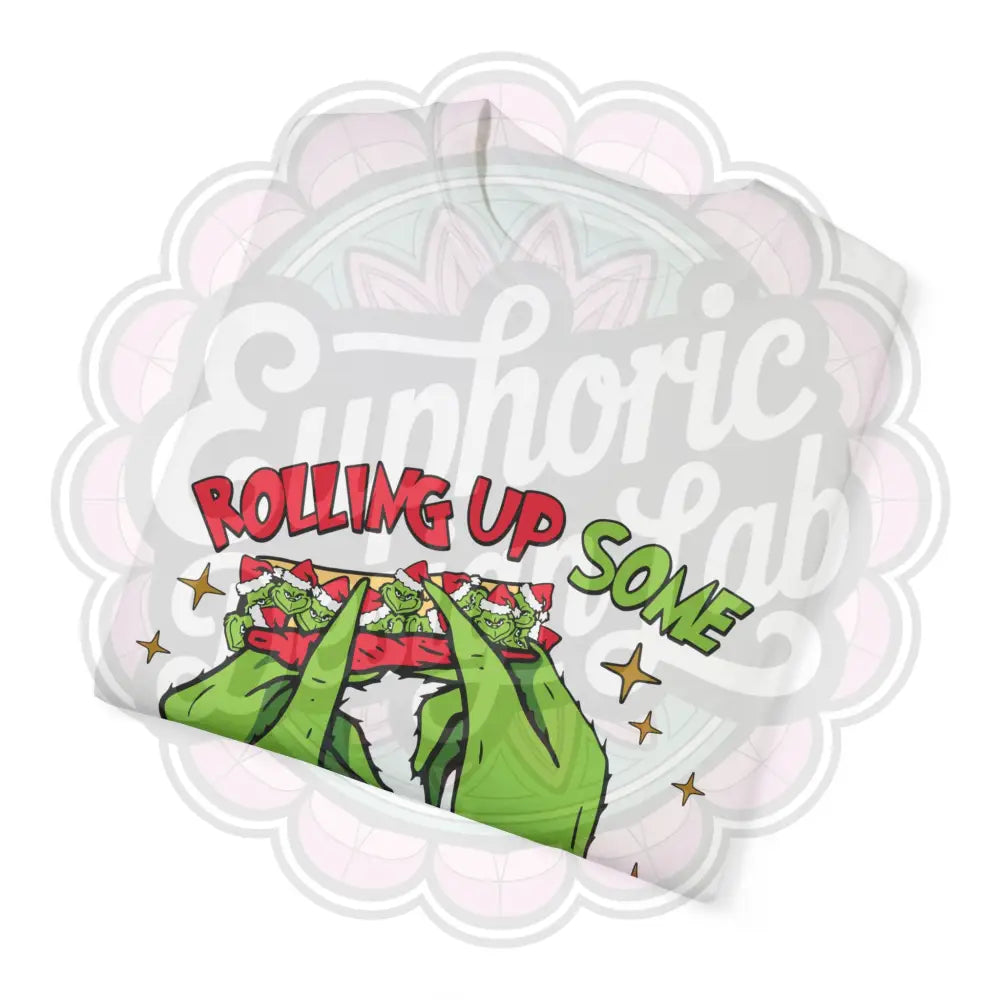 Rolling Up Christmas Spirit Grinch-Inspired Tee T-Shirt