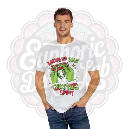 Rolling Up Christmas Spirit Grinch-Inspired Tee T-Shirt